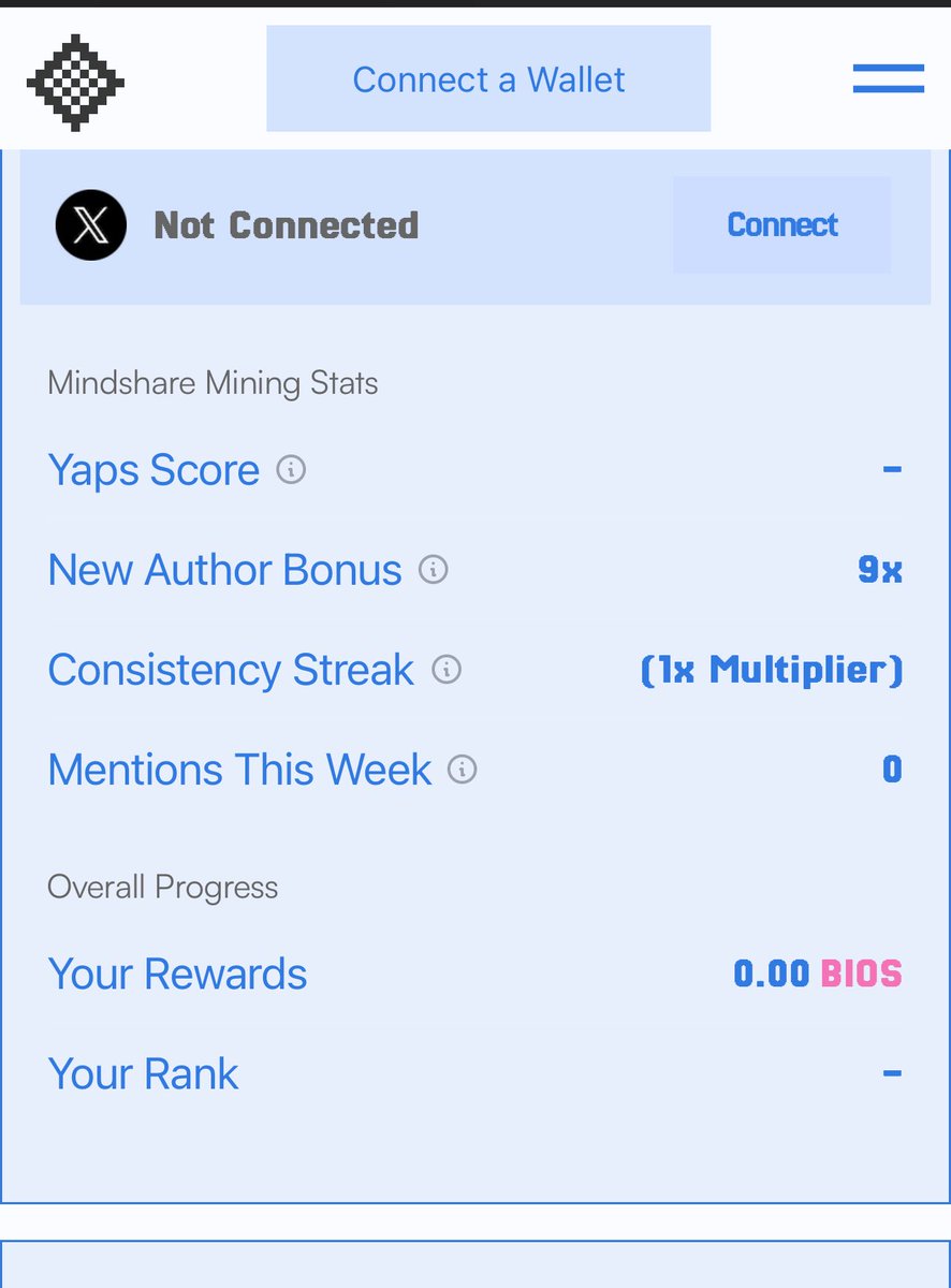 More like an InfoFI with an interesting concept under <a href="/virtuals_io/">Virtuals Protocol</a> , <a href="/BasisOS/">BasisOS</a> awards points for giving info about them 

All you need to do is connect your x

Connect your wallet and you get rewarded in $BIOS for posting and ranking is shown via the site 

(We are all waiting for