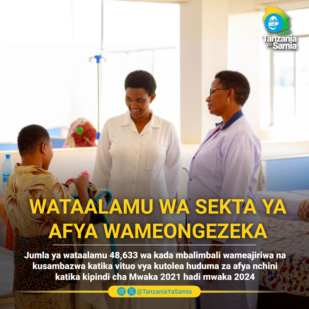Tanzania Ya Samia (@tanzaniayamama) on Twitter photo ๐๐ท๐ถ๐ฟ๐ฎ ๐ต๐ถ๐๐ถ ๐๐ถ๐บ๐ฒ๐๐ฎ๐ถ๐ฑ๐ถ๐ฎ ๐ธ๐๐ฝ๐๐ป๐ด๐๐๐ฎ ๐๐ฎ๐๐ถ๐๐ผ ๐น๐ฎ ๐๐ฎ๐๐๐บ๐ถ๐๐ต๐ถ ๐ป๐ฎ ๐ธ๐๐ฏ๐ผ๐ฟ๐ฒ๐๐ต๐ฎ ๐๐๐ถ๐ฎ๐ป๐ผ ๐ธ๐ฎ๐๐ถ ๐๐ฎ ๐๐ฎ๐ด๐ผ๐ป๐ท๐๐ฎ ๐ป๐ฎ ๐๐ฎ๐ต๐๐ฑ๐๐บ๐ ๐๐ฎ ๐ฎ๐ณ๐๐ฎ.
#TanzaniaYaSamia
#KaziNaUtuTunasongambele
Taifa Moja. Maendeleo Zaidi. Kazi ๐๐ท๐ถ๐ฟ๐ฎ ๐ต๐ถ๐๐ถ ๐๐ถ๐บ๐ฒ๐๐ฎ๐ถ๐ฑ๐ถ๐ฎ ๐ธ๐๐ฝ๐๐ป๐ด๐๐๐ฎ ๐๐ฎ๐๐ถ๐๐ผ ๐น๐ฎ ๐๐ฎ๐๐๐บ๐ถ๐๐ต๐ถ ๐ป๐ฎ ๐ธ๐๐ฏ๐ผ๐ฟ๐ฒ๐๐ต๐ฎ ๐๐๐ถ๐ฎ๐ป๐ผ ๐ธ๐ฎ๐๐ถ ๐๐ฎ ๐๐ฎ๐ด๐ผ๐ป๐ท๐๐ฎ ๐ป๐ฎ ๐๐ฎ๐ต๐๐ฑ๐๐บ๐ ๐๐ฎ ๐ฎ๐ณ๐๐ฎ.
#TanzaniaYaSamia
#KaziNaUtuTunasongambele
Taifa Moja. Maendeleo Zaidi. Kazi