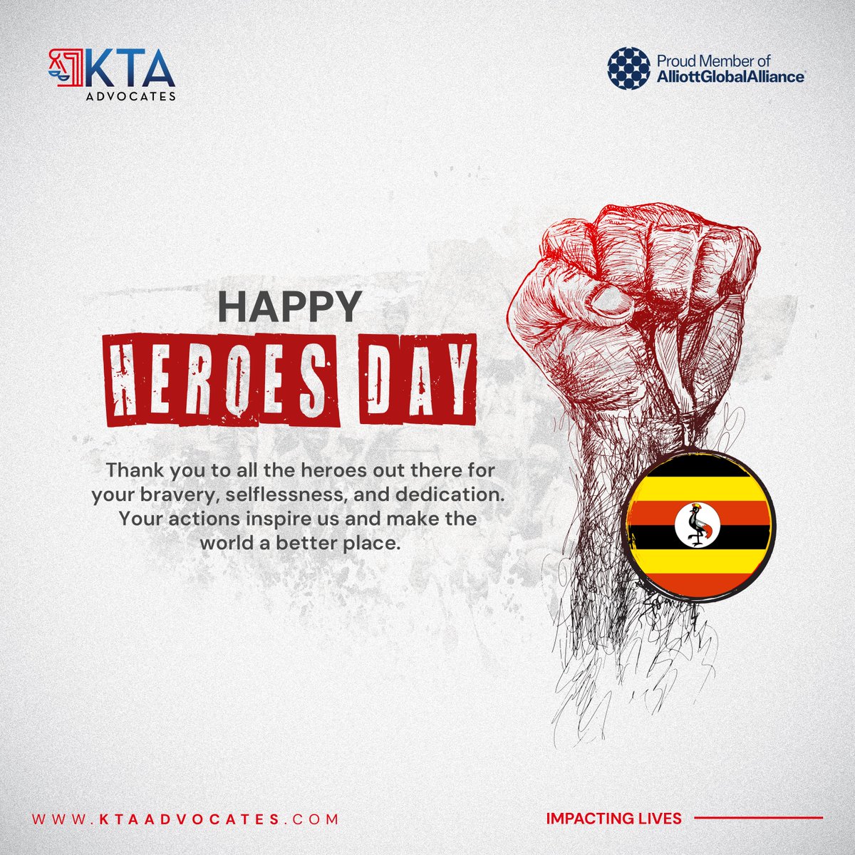 Your selfless acts build the foundation of our nation. 

We remember and celebrate all our heroes today.

Happy Heroes day!

#ImpactingLives