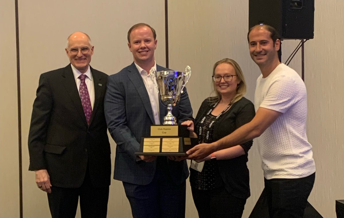 Congratulations to Joshua Bock, Dana Withrow, and Mohammad Badran, whose Data Blitz presentations earned them the coveted 2025 Club Hypnos Cup, presented by Dr. Daniel Buysse at #SLEEP2025.