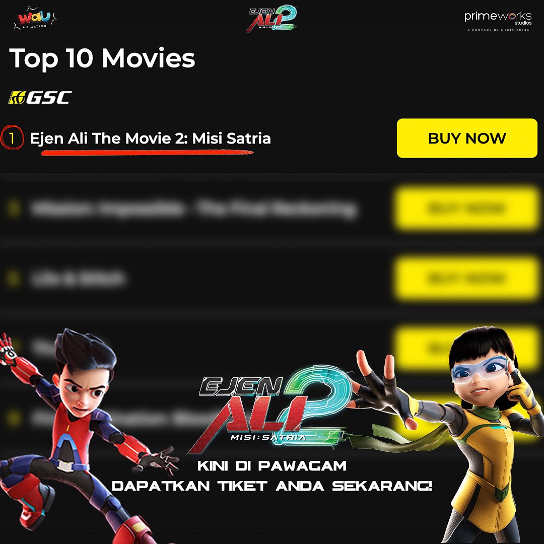 Mantap la gais! Kita masih on the top🔥

#ejenalithemovie2 #eatm2 #ejenali  #letsplay #AniMY #sapotlokal #SaluteAnimatorTempatan