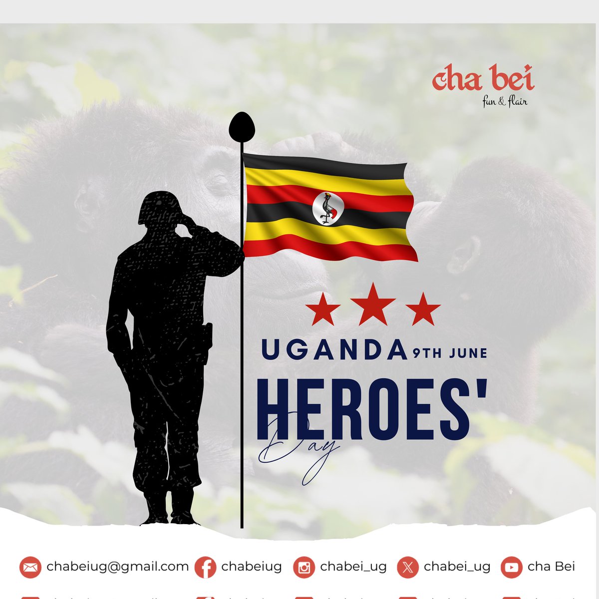 chabei_ug's tweet image. Celebrating Uganda's Heroes Day! 🙏💛 Honoring the courageous, selfless & patriotic individuals who've shaped our nation's history. Their legacy inspires us to be better citizens! 🌟 #HeroesDay25 #chabeitours #funandflair