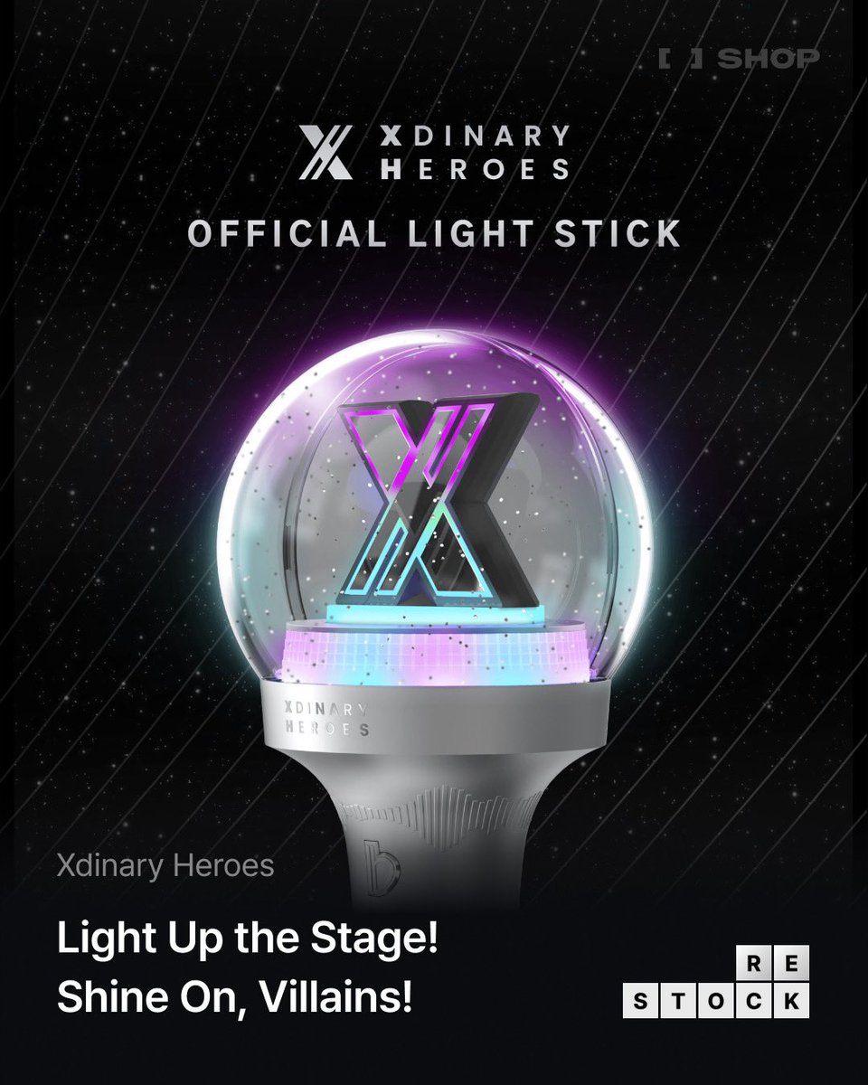 Xdinary Heroes(엑스디너리 히어로즈) 
OFFICIAL LIGHT STICK 
ONLINE SALES OPEN😈

📅25.06.09 MON 2PM ~ (KST)
🔗bit.ly/43y7ql9

* 한정 수량으로 조기 품절될 수 있습니다.
* 빠른 배송을 위해 [단독 구매]만 가능합니다.
* ID당 최대 1개까지 구매 가능합니다.

#XdinaryHeroes