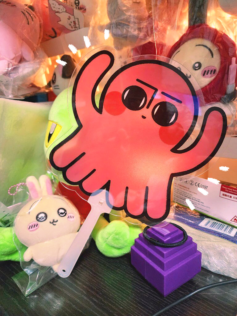 善良的章魚用扇涼的章魚～🌞🔥（呢幾日都好需要！

#原創