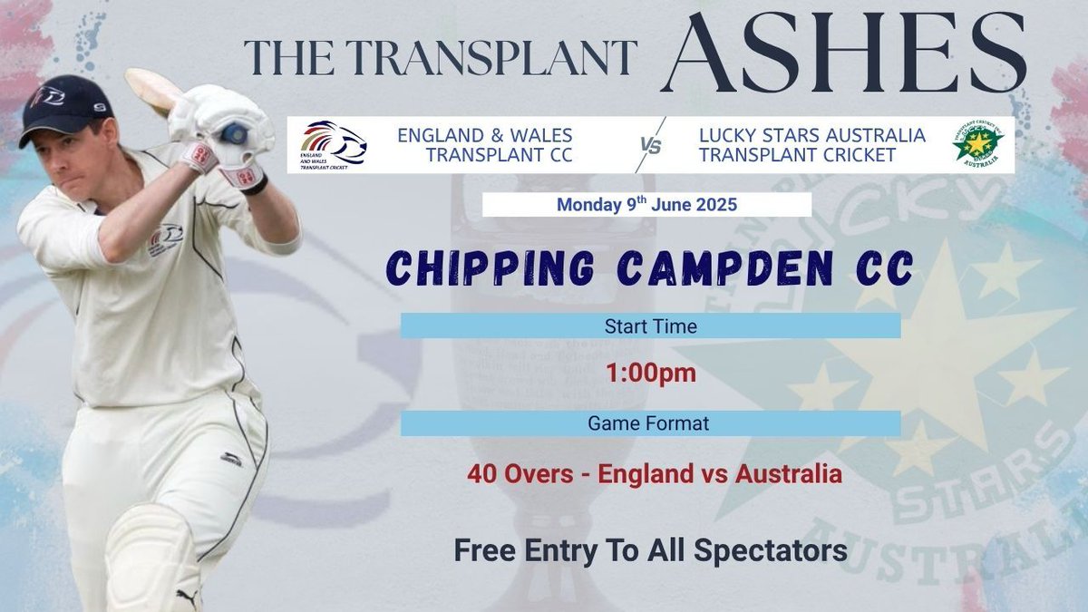🚨 live stream 🚨
Finally game game. 
Our 1st game of the transplant Ashes series starts at 1pm today and will be streamed live on frog box.
Link - youtube.com/watch?v=xla6oO…

<a href="/cswift3110/">Charlotte Swift</a> <a href="/GeorgieHeath27/">Georgie Heath🎙️</a> <a href="/TheMetronomesCC/">The Metronomes CC</a> <a href="/GeorgeDobell1/">George Dobell</a> <a href="/TheMiddleStump/">Dan Whiting</a> <a href="/BlueMeanie10/">Ian Mean</a> <a href="/AnnieChave/">Annie Chave</a>