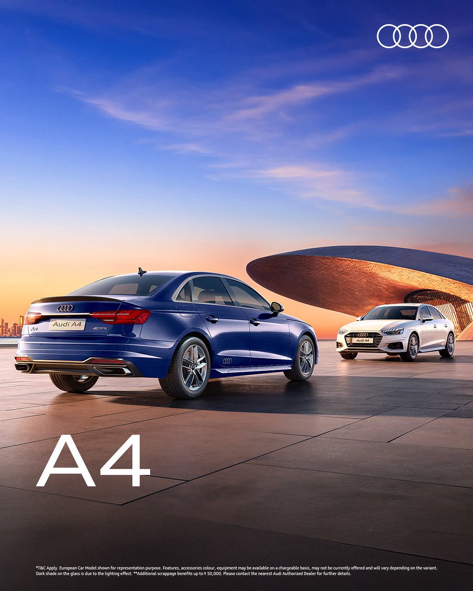 AudiIN's tweet image. Make a mark everywhere you go.
The new Audi A4 Signature Edition.

#AudiIndia #AudiA4 #SignatureEdition