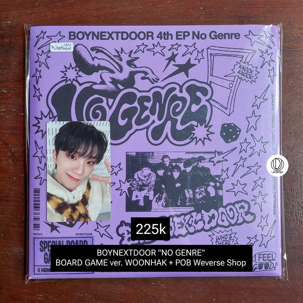[ Ready Stock - wts want to sell lfb ]

Album BOYNEXTDOOR "NO GENRE" Board Game ver.
- Jaehyun
- Sungho
- Riwoo
- Woonhak

✅️ POB Weverse Shop/Applemusic Kr
✅️ Sealed
✅️ Harga include packing+admin
✅️ Shopee/Tiktok Shop/Tokopedia
📍 Tasikmalaya, Jawa Barat
⠀