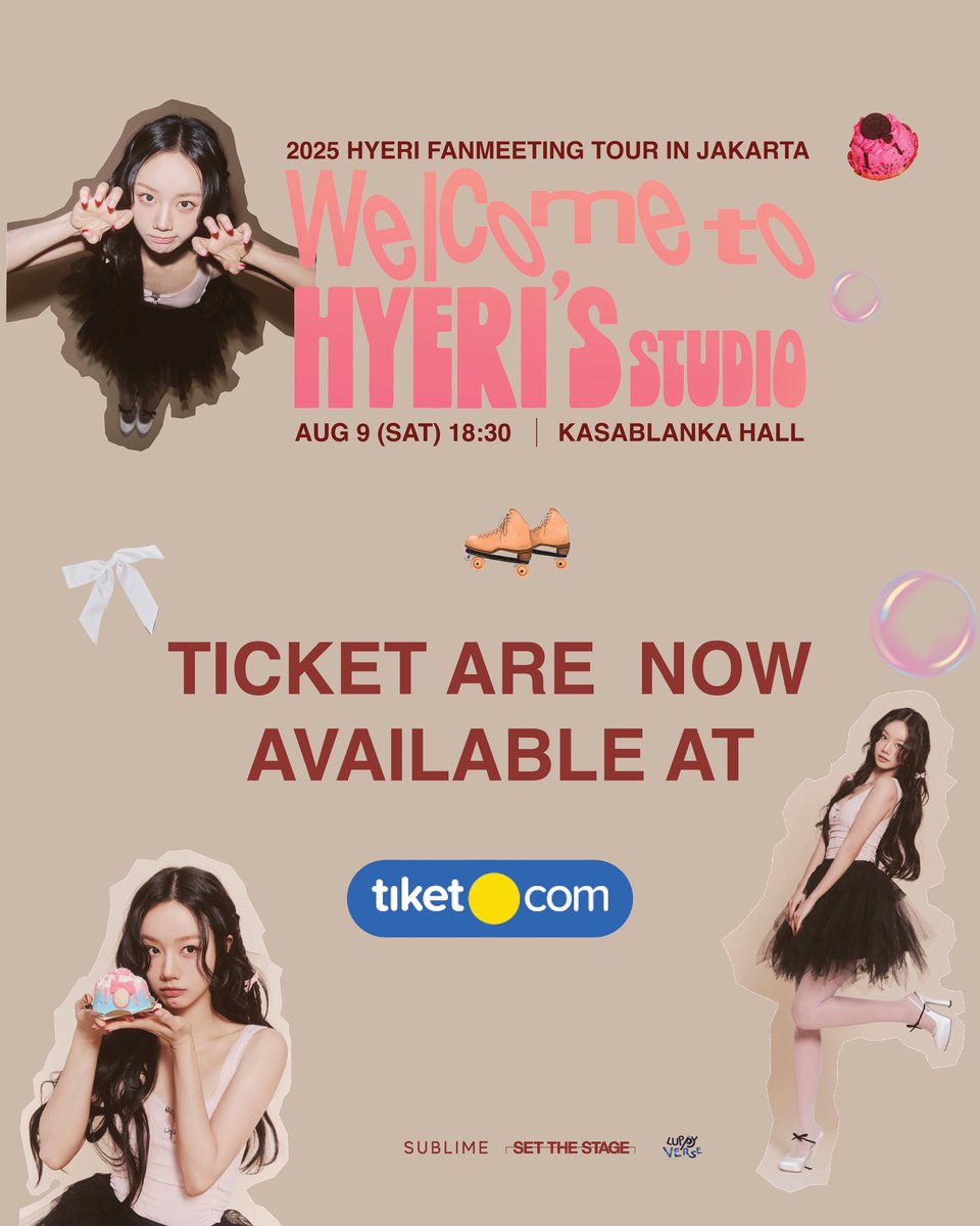 luppyverse's tweet image. Ticket are now available at TIKET.COM!
❗ Please be aware of scams.
❗ Any tickets purchased outside of Tiket.com will not be the responsibility of Luppyverse.
#HYERI_in_JAKARTA
#HYERIFANMEETING
#HYERIFANMEETINGINJAKARTA
#LUPPYVERSE