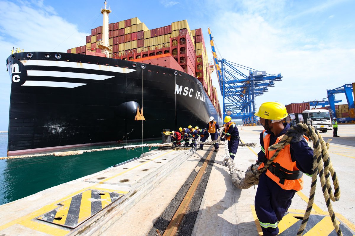 Proud to welcome MSC Irina, the world’s largest container ship with a capacity of 24,346 TEUs, to our Vizhinjam Port. This marks the vessel's maiden visit to South Asian shores, making it a milestone not just for Vizhinjam but for India’s emergence as a key player in global
