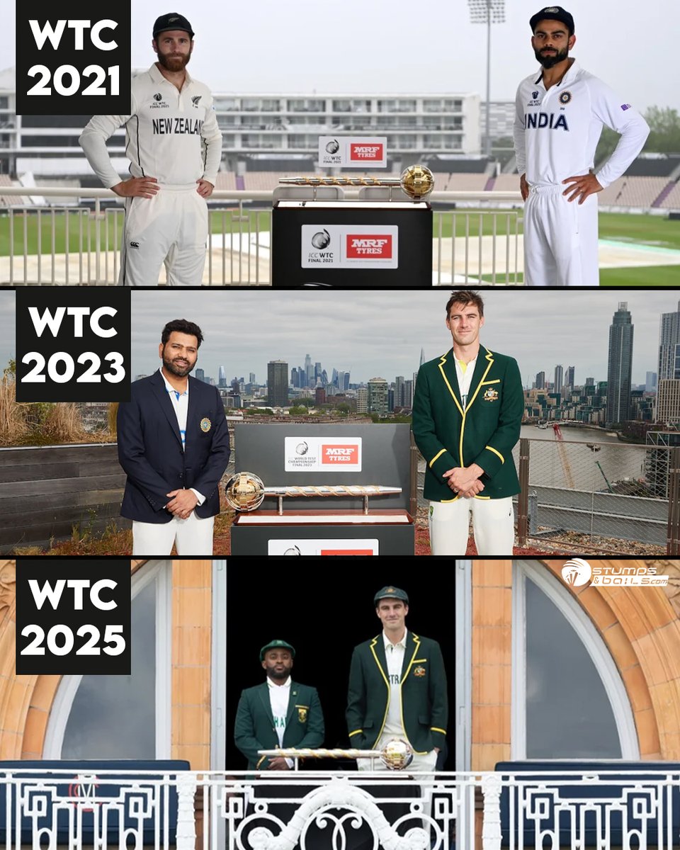stumpnbails's tweet image. WTC Final Evolution: 2021 to 2025
.
.
.
.
.
#WTC2021 #WTC2023 #WTC2025 #WorldTestChampionship #TestCricket #INDvsNZ #INDvsAUS #SAvsAUS #WTCFinal #CricketHistory #CricketLovers #PatCummins #ViratKohli #RohitSharma #TembaBavuma #KaneWilliamson #StumpsandBails