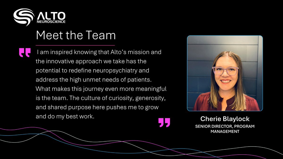 Meet Cherie Blaylock, Senior Director of Program Management here at Alto. Cherie is the force behind seamless cross-functional collaboration across our #PrecisionPsychaitry platform.