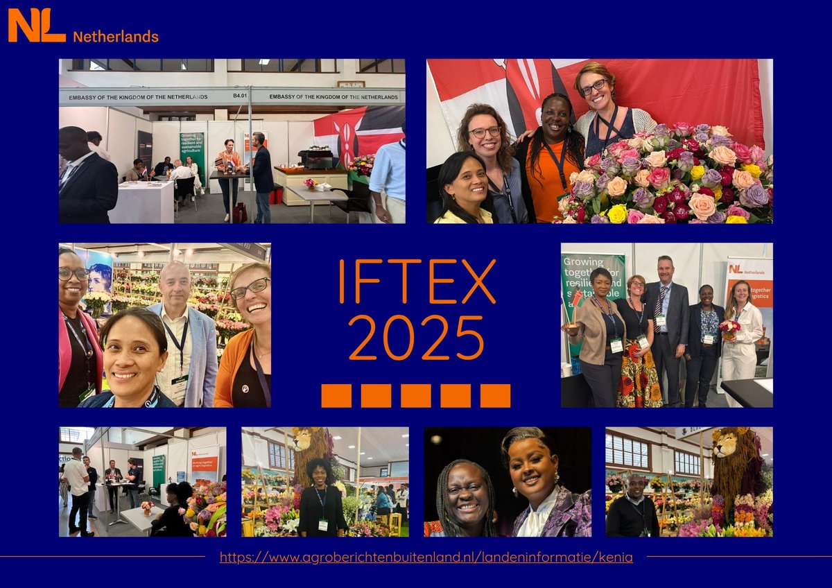 Proud to have joined #IFTEX2025 in Nairobi 🇰🇪🌸🇳🇱 
Our Embassy connected with growers, exporters, certifiers &amp; tech partners to boost sustainability, e‑phyto, and Dutch‑Kenyan horticultural ties.