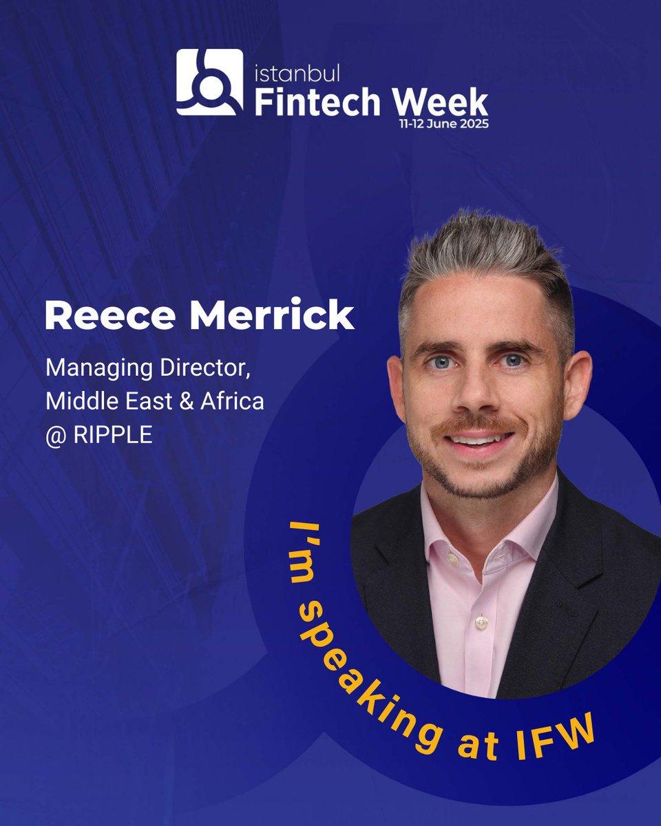 reece_merrick's tweet image. Major @xrplapex fomo this morning, but this week i'll be heading to Istanbul. representing @Ripple to speak at the @istfintechweek 🚀