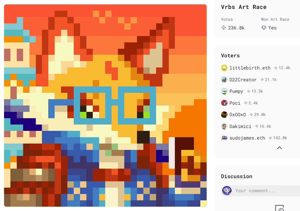 Woof! Happy Munday, fam.🌤️

My belly's rumbling, and so is the auction!

Huge thanks to everyone who voted for Hungry Ronin to get me this far. And a special shout-out to Mr. James for kicking off the bidding.

Highest bid 0.0175 ETH / 17 hrs left to make this hungry wolf happy.
