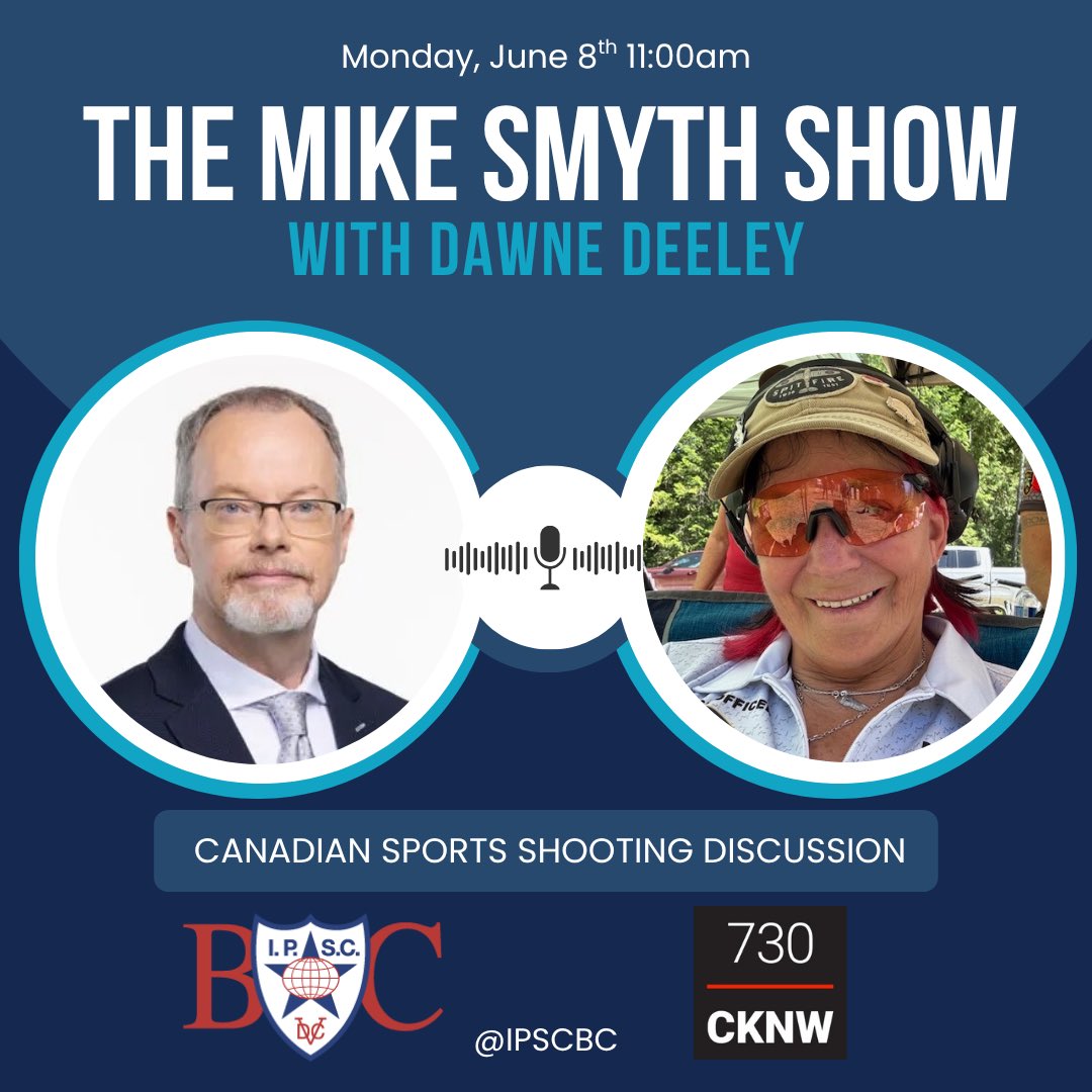 ipscbc's tweet image. Join us on today Monday, June 9th, at 11:00 AM on 730 CKNW radio as our very own Dawne Deeley sits down with The Mike Smyth Show for a candid discussion about the sport shooting community and the current climate. Don’t miss it!  

@MikeSmythNews 

#ipsc #ipscbc #ipsccanada