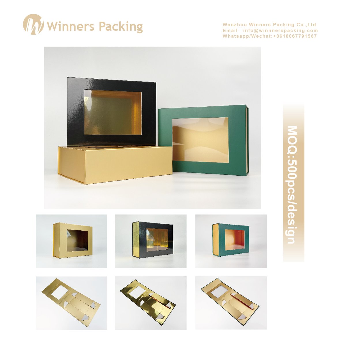 Maggie_Winners's tweet image. Flat-packed. Clear-windowed. Brand-elevating.
Our foldable boxes with PVC windows make your products shine.
#PackagingThatPerforms #LuxuryBoxes #PVCWindowBox #CustomPackaging #FoldableBox #EcoPackaging #WinnersPacking