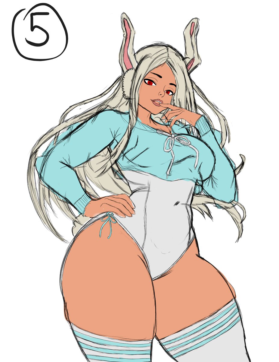 Banly0120's tweet photo. I'm working on a drawing of Mirko, but I can't decide which outfit suits him best among the ones I made for him. https://t.co/j2Js6UFkGD