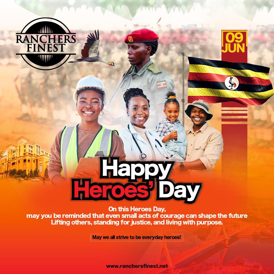 Wishing you a proud and reflective Heroes Day.

📍Forest Mall Lugogo
🌍ranchersfinest.net

#RanchersFinest #trending #HeroesDay25 
#ugandan