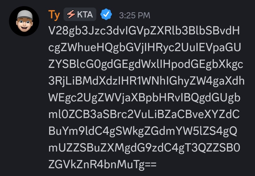 Ty's decrypted msg $kta