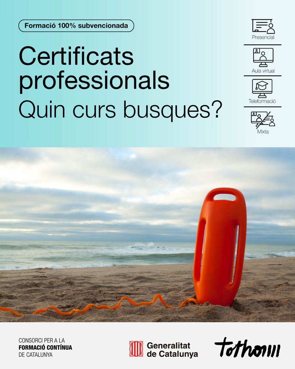 fpo_continua's tweet photo. 📢Cursos vinculats a certificats professionals 💯% subvencionats!

🗓️ Amb data d'inici entre el 25 i el 27 de juny.

💻🔎Consulta aquests i molts més al nostre cercador de #cursos 👉 https://t.co/hxj6eQiX7B

@femarec
@escolajoviat

#Formació #talent https://t.co/tmJCB171Rk