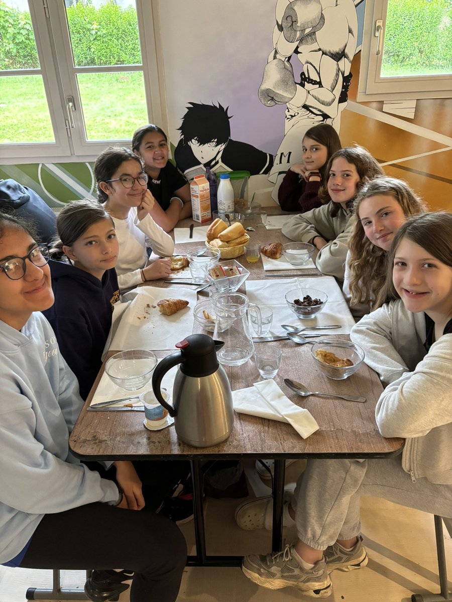 Enjoying our last breakfast before heading to the bakery