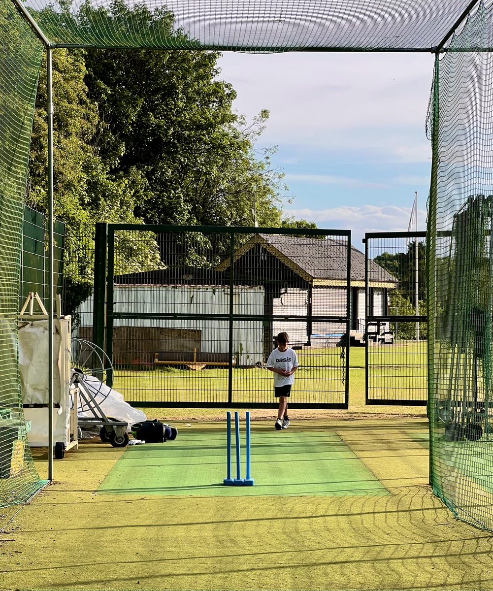 #BlueMonday #MondayBlue - blue stumps to mark the bowling end #Summer