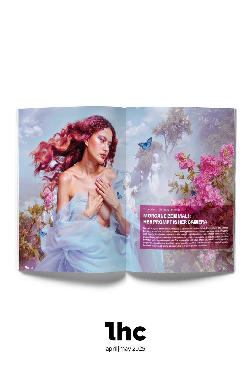 StudioLHC (@studiolhc) on Twitter photo We ran into Morgane Zemmali last February at the Adobe Creative Club in Paris, where she was sharing her vision. 
A former photographer turned prompt sorcerer, she now plays with ComfyUI and other tech tricks to craft digital doubles.
Her concept, PortraitLab, is all about We ran into Morgane Zemmali last February at the Adobe Creative Club in Paris, where she was sharing her vision. 
A former photographer turned prompt sorcerer, she now plays with ComfyUI and other tech tricks to craft digital doubles.
Her concept, PortraitLab, is all about