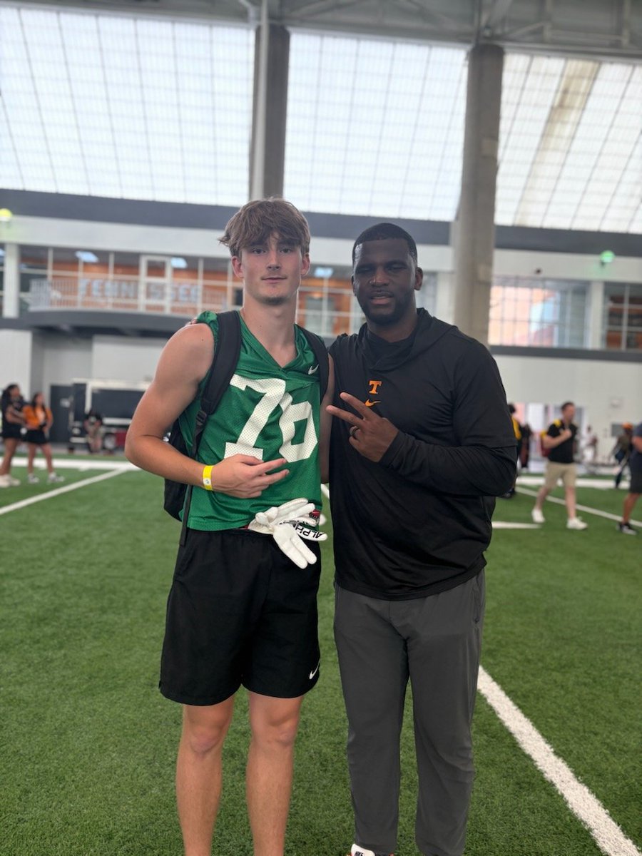DayDayOwen3 (@dayowen396531) on Twitter photo Got some great work in today at the TN highschool camp today and got to speak to the coaches again it's pretty cool they remembered me
<a href="/coachjoshheupel/">Josh Heupel</a> <a href="/CoachKelseyPope/">Kelsey Pope</a> <a href="/CSmithScout/">Chris Smith</a>
<a href="/ccslionsknox/">Concord Christian School Football</a> <a href="/5StarPreps/">5Star Preps</a> <a href="/Vol_Football/">Tennessee Football</a> <a href="/drewfranklin84/">Drew Franklin</a> <a href="/ThisIsTreyJ/">Trey Johnson</a> <a href="/ErikAinge3/">Erik Ainge</a> Got some great work in today at the TN highschool camp today and got to speak to the coaches again it's pretty cool they remembered me
<a href="/coachjoshheupel/">Josh Heupel</a> <a href="/CoachKelseyPope/">Kelsey Pope</a> <a href="/CSmithScout/">Chris Smith</a>
<a href="/ccslionsknox/">Concord Christian School Football</a> <a href="/5StarPreps/">5Star Preps</a> <a href="/Vol_Football/">Tennessee Football</a> <a href="/drewfranklin84/">Drew Franklin</a> <a href="/ThisIsTreyJ/">Trey Johnson</a> <a href="/ErikAinge3/">Erik Ainge</a>