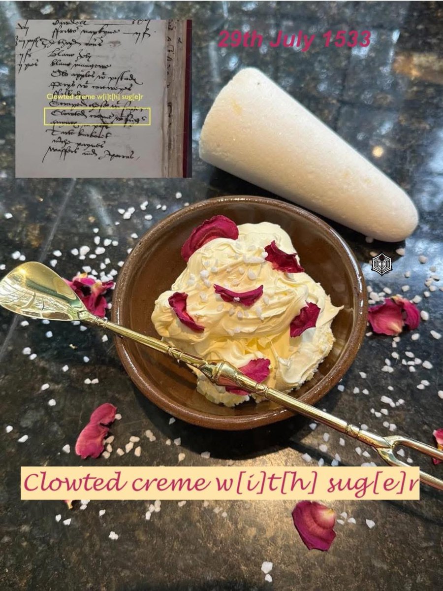 No scones for Anne Boleyn on July 29th 1533. Just plain clotted cream and sugar! Feels like nutella without the toast 😉