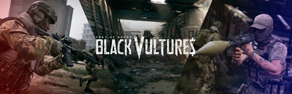 Welcome to Black Vultures
🦅Vultures, suit up!

We're thrilled to finally introduce Black Vultures, a tactical first-person shooter born from the chaos of a war that never ended. In this world, honor has no currency. Only risk, survival, and greed remain.

Three rival factions