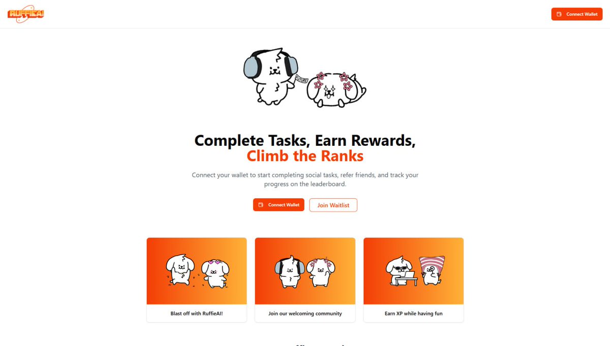 Join <a href="/RuffieAI/">RuffieAI</a>'s Retroactive Airdrop! 

🐶 Connect your EVM wallet, check-in daily for Ruffie XP, &amp; complete easy tasks. 

🍀 Start now: task.ruffie.ai/referrals/g36f… #Ruffie #Airdrop #PetTech