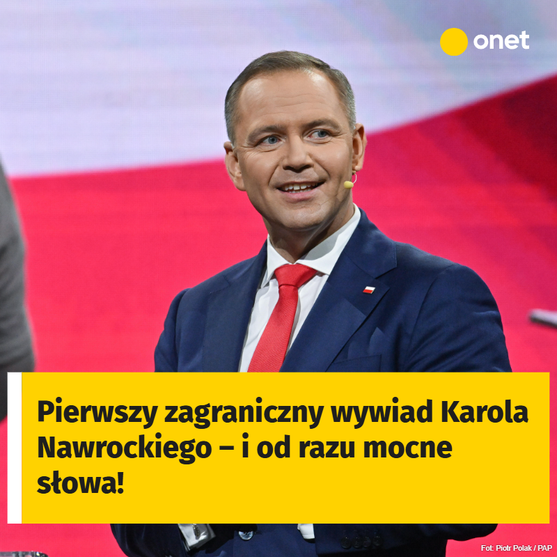 onetpl's tweet image. Prezydent elekt stawia na zaskakujący sojusz. Czy to nowy kierunek w polityce zagranicznej Polski? ➡️ dlvr.it/TLFMGx

#KarolNawrocki #wywiad #wybory2025 #sojusz