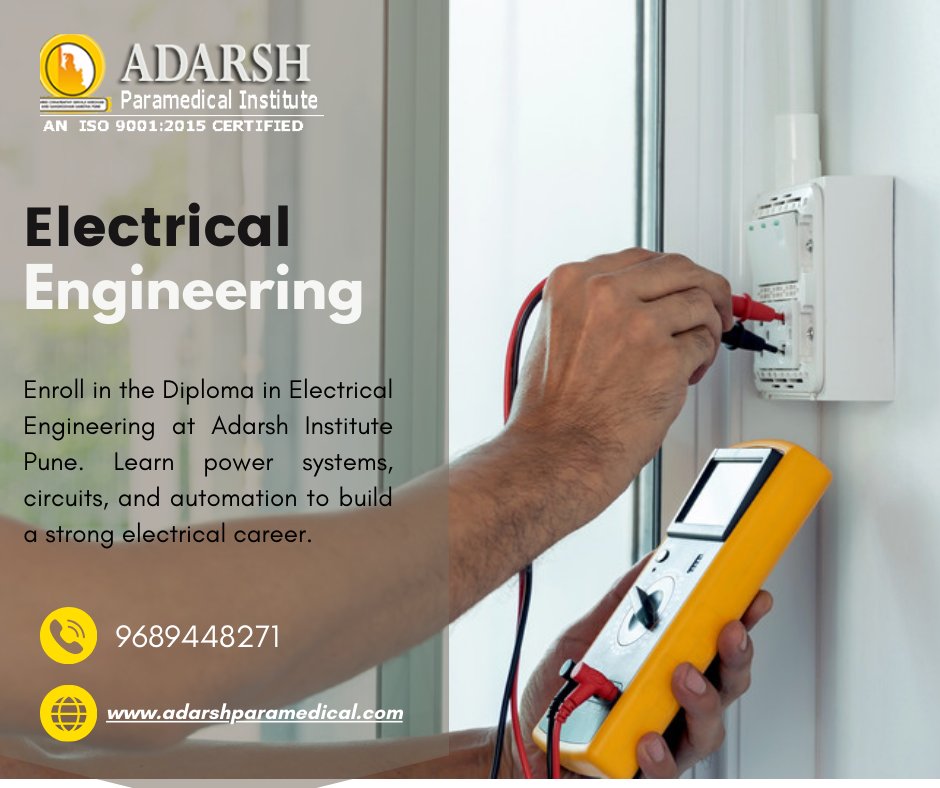 Sam263502497937's tweet image. ⚡ Start your journey with a Diploma in Electrical Engineering in Pune!
🔗 adarshparamedical.com/electrical-eng…
#ElectricalEngineering #DiplomaInElectricalEngineering #Hadapsar #Bhosari #Wadki
#EngineeringCoursesPune #PolytechnicPune #CareerInEngineering #PuneEducation