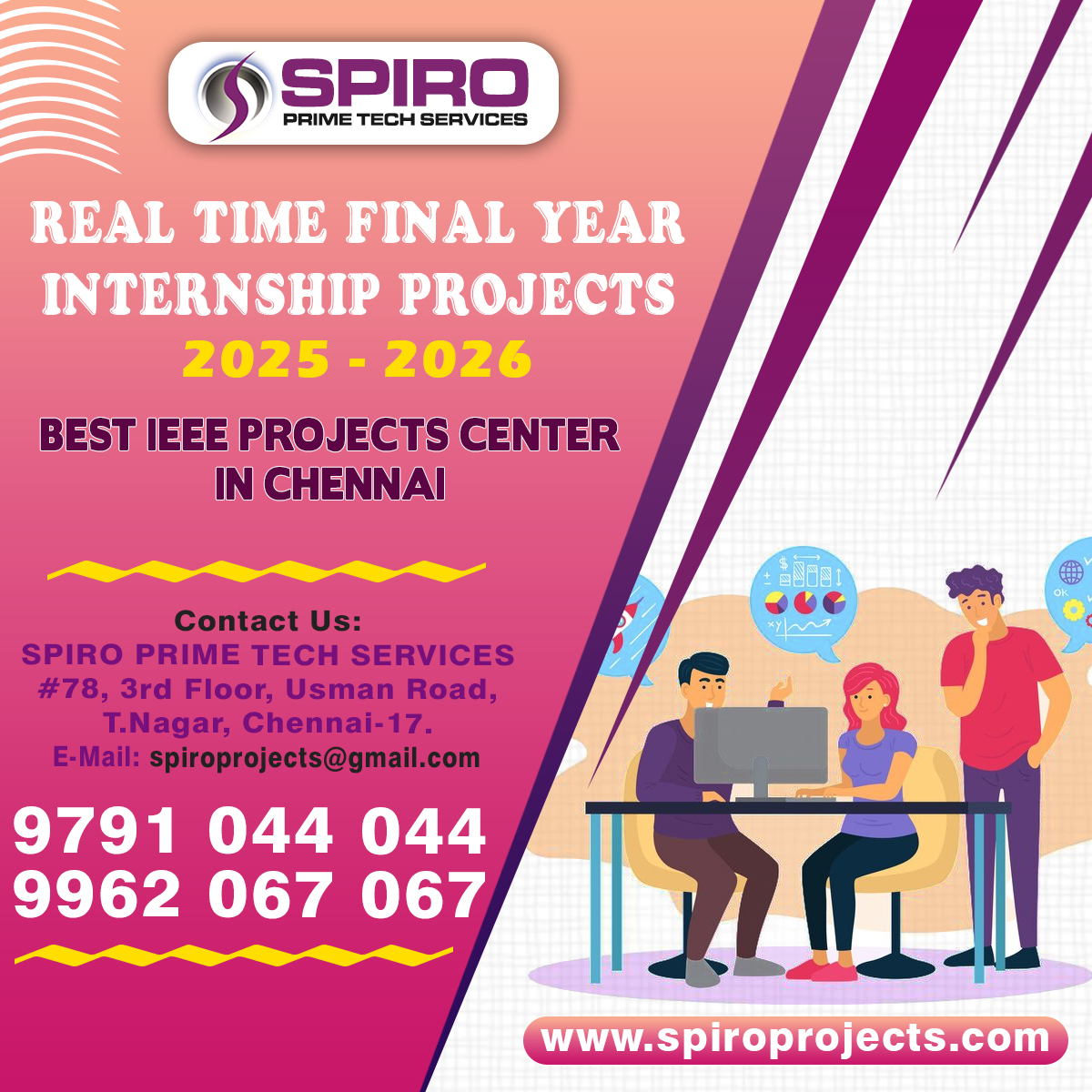 Spiroprojects's tweet image. SPIRO PRIME TECH SERVICES Guarantees Innovative Quality and on-time delivery for final-year IEEE Projects 2025-2026.

#spiro #Internship #Internshipproject #spiroInternshipproject #Internshipproject2026 #spiroprojects #spirofinalyearprojects #spironeet #finalyearprojects #AI