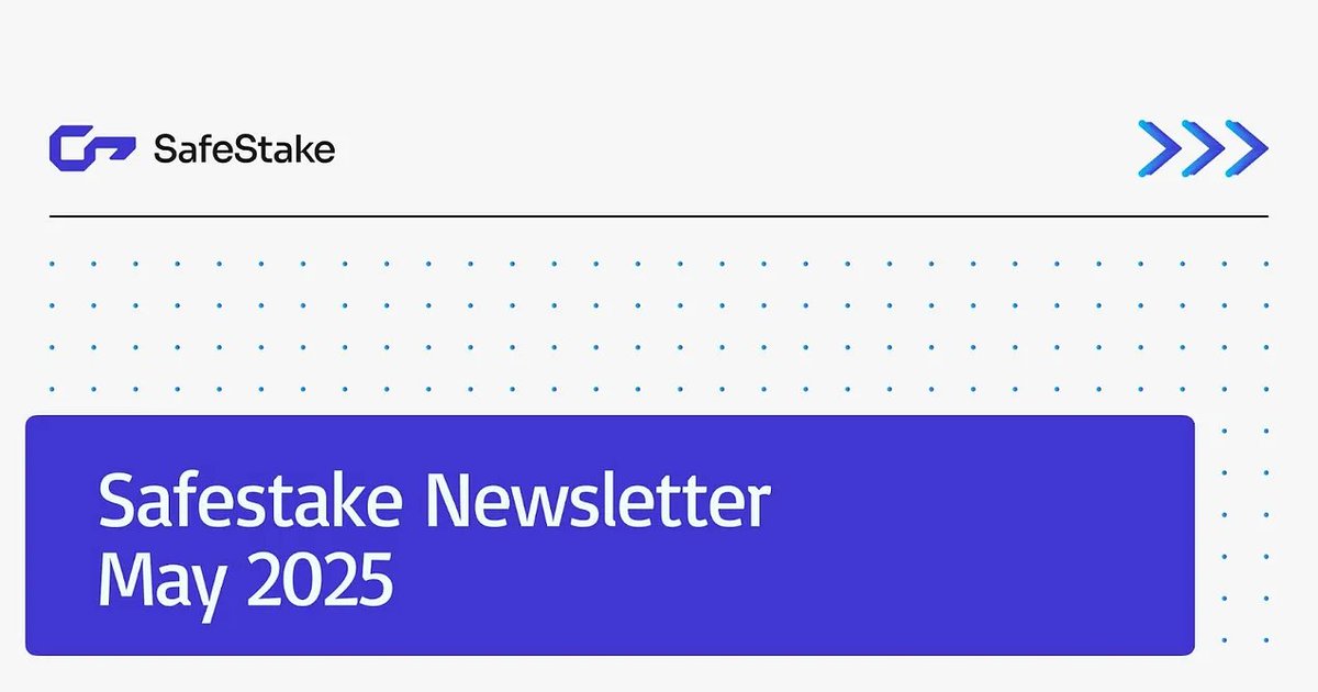 The May 2025 edition of the SafeStake Newsletter is live ! 

Catch up on all the latest updates, insights, and community highlights 🗣️

safestake.substack.com/p/safestake-mo…

#SafeStake #PublicMainnet #Mainnet #Staking $DVT #Newsletter  #Lido #Ethereum