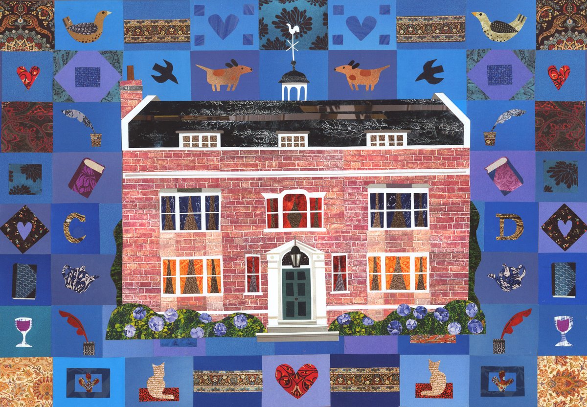 Remembering Charles Dickens who died on this day in this house, Gads Hill Place, in 1870.
"A Victorian Patchwork", cut paper collage.
amandawhitedesign.etsy.com
#CharlesDickens #OnThisDay #Literature #Elevenseshour #recycledart #patchwork #illustration #collage #history #etsyseller