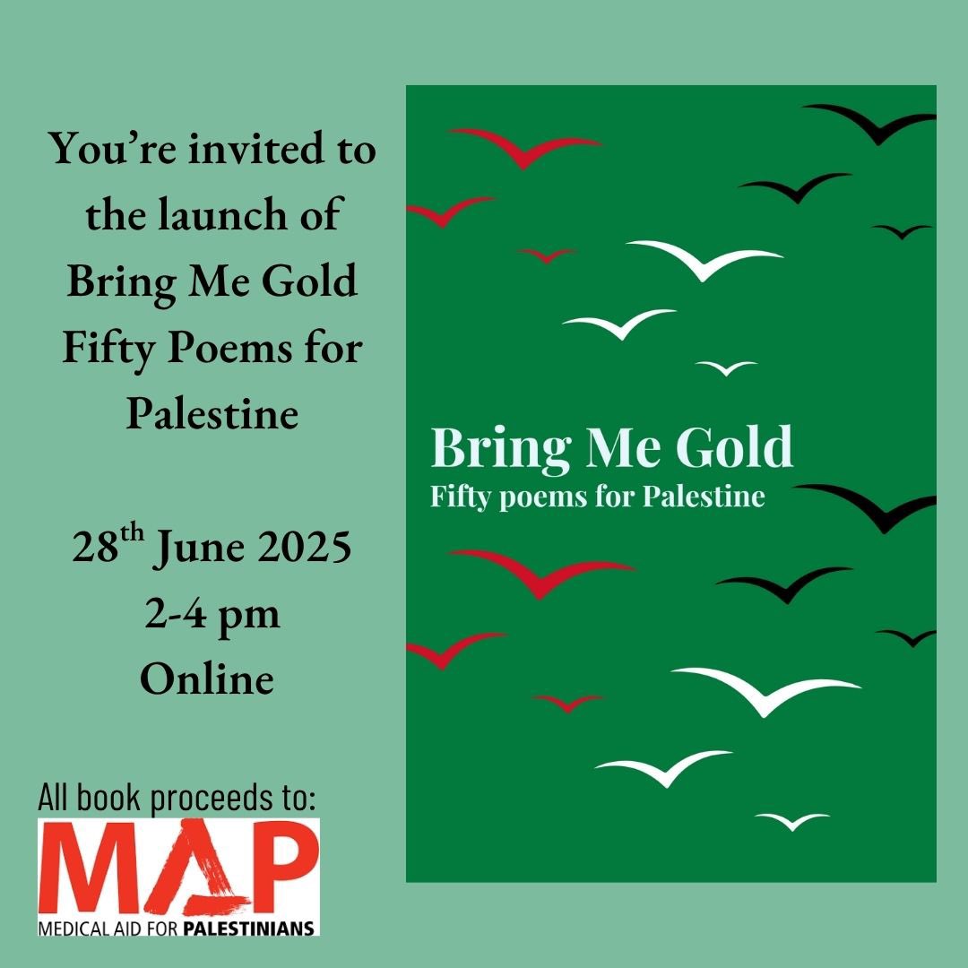 Shikha Sawhney (@shikhaslamba) on Twitter photo Honoured to be one of 50 poets (alongside my dearest friend and writer <a href="/MaureenTai/">Maureen Tai</a> ) - in this anthology where all proceeds have been donated to <a href="/MedicalAidPal/">Medical Aid for Palestinians</a>
Please consider purchasing a copy and do join us for the online launch.
Thank you <a href="/farhanashaikh/">Farhana Shaikh π</a> & <a href="/DahliaBooks/">Dahlia Books</a> Honoured to be one of 50 poets (alongside my dearest friend and writer <a href="/MaureenTai/">Maureen Tai</a> ) - in this anthology where all proceeds have been donated to <a href="/MedicalAidPal/">Medical Aid for Palestinians</a>
Please consider purchasing a copy and do join us for the online launch.
Thank you <a href="/farhanashaikh/">Farhana Shaikh π</a> & <a href="/DahliaBooks/">Dahlia Books</a>