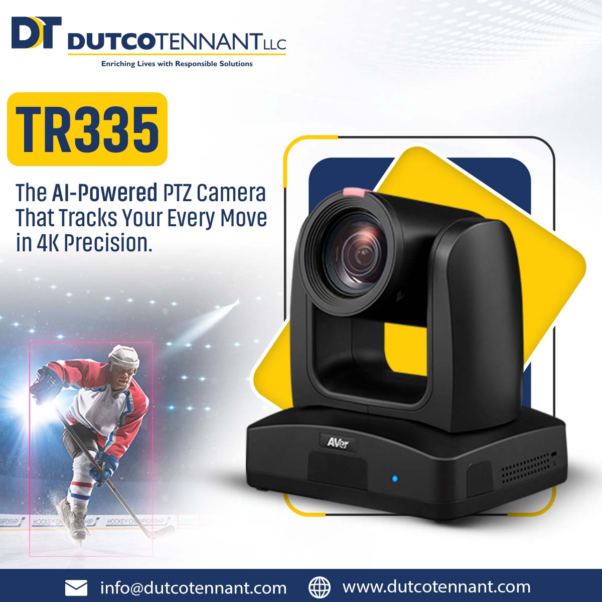 Dutcotennant's tweet image. Need quality live streaming? TR335 AI Auto Tracking PTZ Camera offers 4K60fps, 30X zoom &amp;amp; smart tracking for flawless sessions.

🔗 Learn how we can support you by contacting us at info@dutcotennant.com.

#AutoTracking #AutoTrackingCamera #Audiovisual #ProAV #DutcoTennantLLC