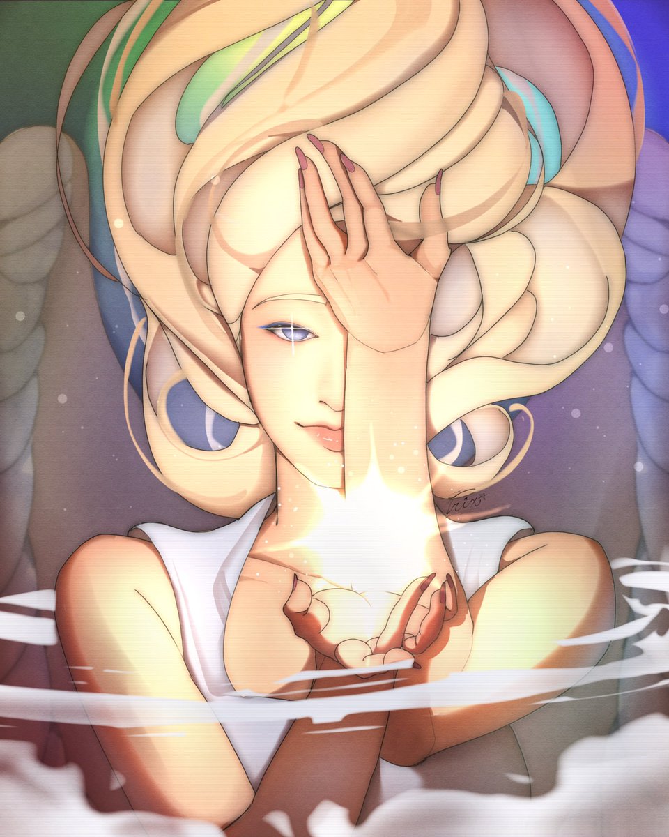 The universe holding the sun in the palm of her hands✨⭐️ #artmoots #arttwt #oc #illustration