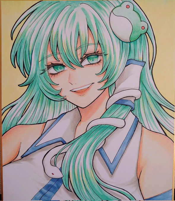 早苗さん中色紙 #東方Project #東風谷早苗 #名華祭