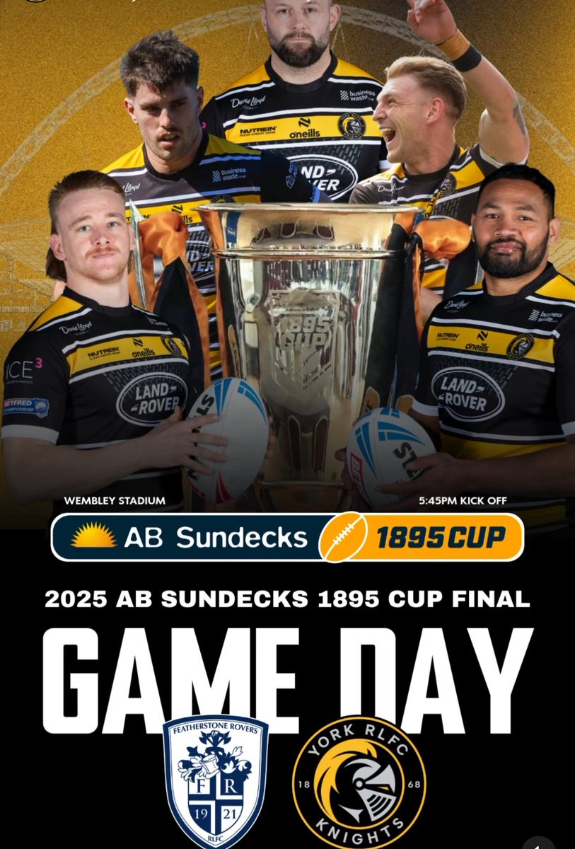 David Skaith (@dskaith) on Twitter photo Wishing <a href="/YorkRLFC/">York RLFC Knights</a> the best of luck in todayโs 1895 Cup Final!
Bring it home! ๐ค๐
#knightsatwembley Wishing <a href="/YorkRLFC/">York RLFC Knights</a> the best of luck in todayโs 1895 Cup Final!
Bring it home! ๐ค๐
#knightsatwembley