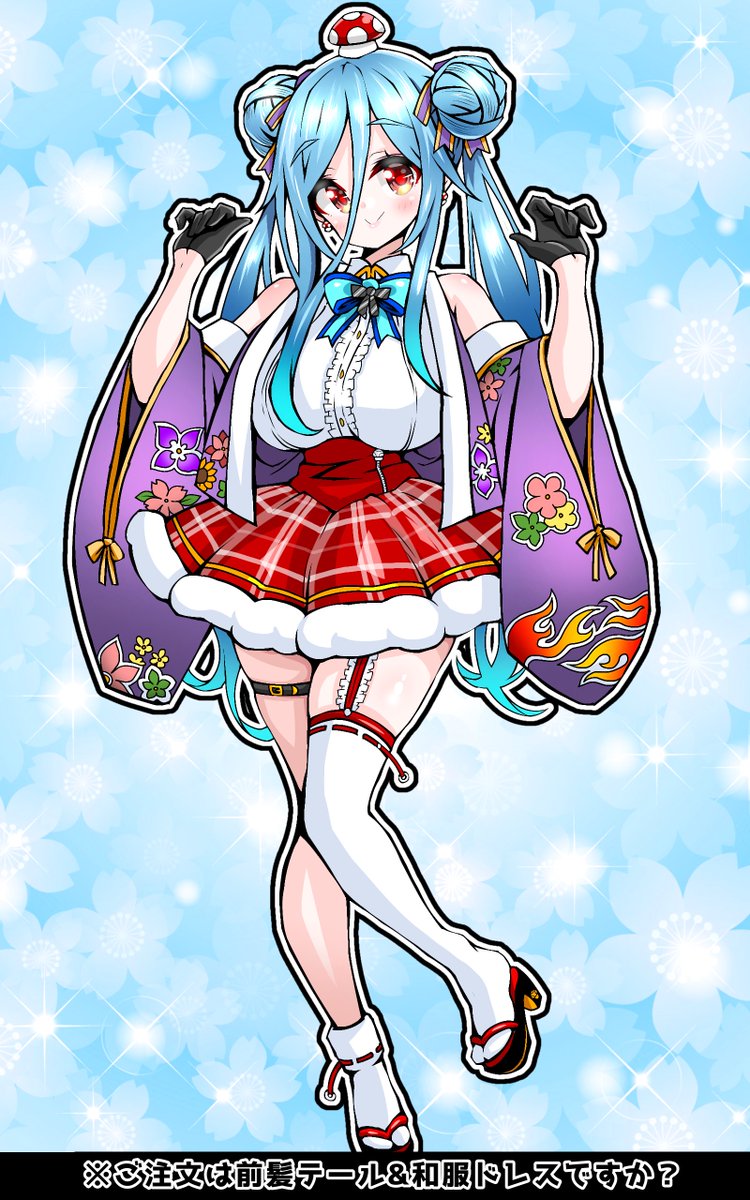 「ご注文は前髪テール&amp;和服ドレスですか? #ヤマトイオリ新衣装予想」|黒縞馬のイラスト