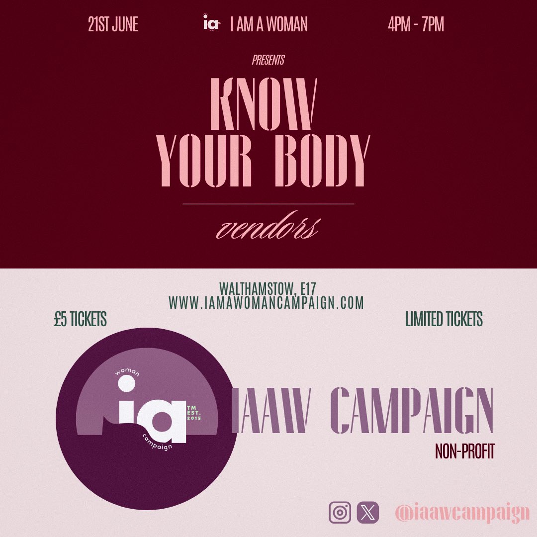 IAAWCampaign's tweet photo. @SalientVoice 🎉 We’re not letting summer pass by without a BBQ &amp; add to your wardrobe while supporting our cause with our handmade goodies! 

‘KNOW YOUR BODY’ with freshly barbecued food, games, performances &amp; more!

📅 Date: 21st June 2025
🎫Tickets: https://t.co/u1V4ba7xiW 
⏰: 4pm - 7pm https://t.co/L2Zalmedwh