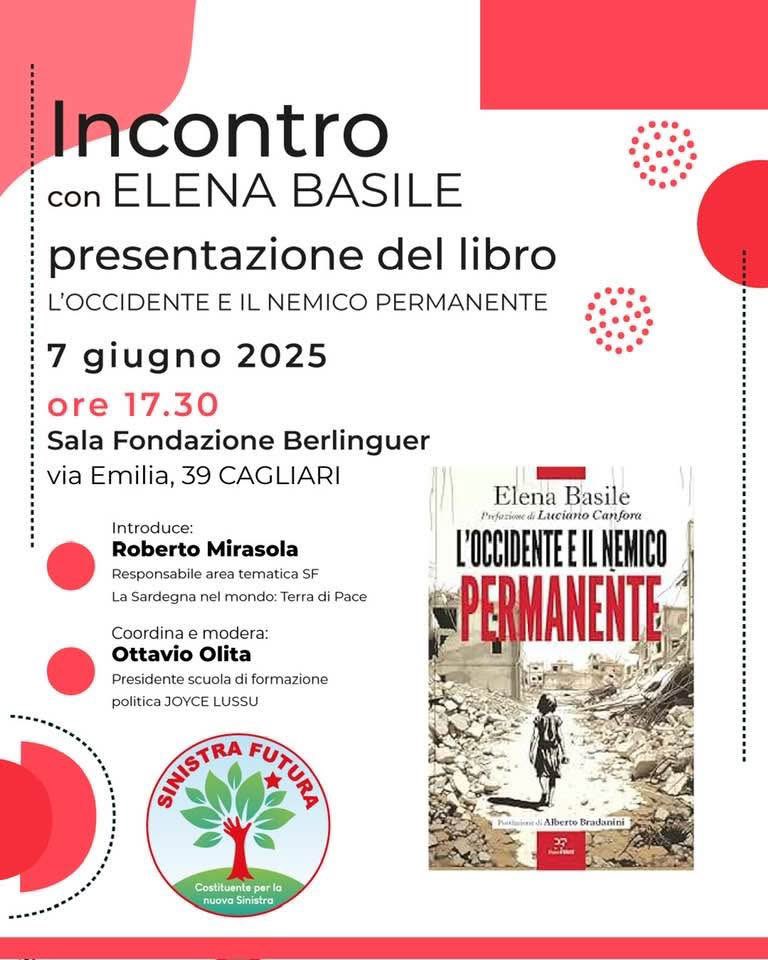 ElenaBasileIT's tweet image. Due presentazioni in Sardegna tra gente meravigliosa e consapevole
Tutti alla ricerca di una politica che li rappresenti
Il 25 giugno a Roma si presenta il libro di Piero Bevilacqua sull'Ucraina
@GiuseppeConteIT
@StefanoFassina
@pierobevilacqu1
@RanieroLaValle