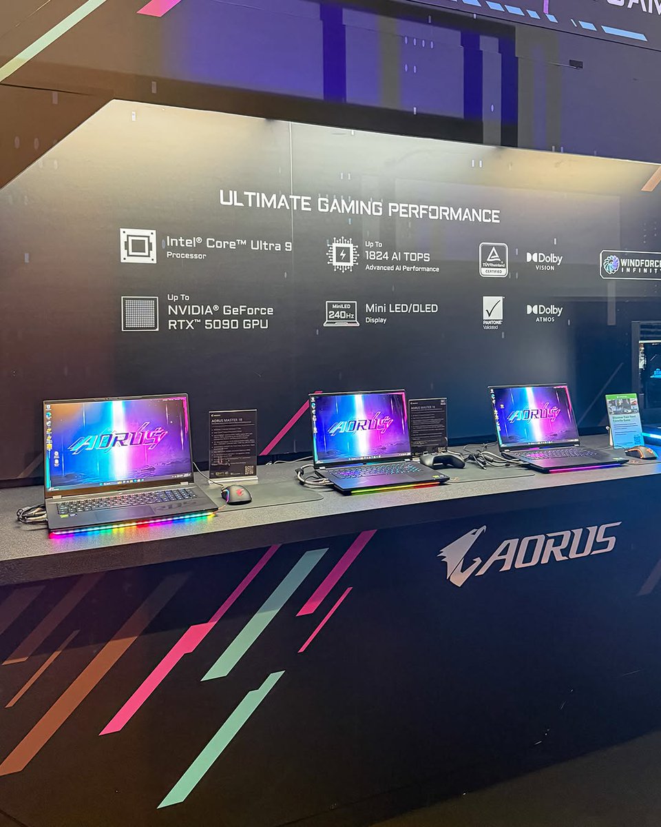 ✨Rückblick auf die COMPUTEX 2025:

🧊 STEALTH ICE &amp; X3D Mainboards
⚡ Z890 AORUS TACHYON ICE C2
💻 Stylische Laptops &amp; Monitore für 2025

🤩 Schon ein Highlight gesichtet, das auf deine Wunschliste kommt?

Danke an 📸 aorus_gr  &amp; aorus_official

#COMPUTEX2025 #AORUS #GIGABYTE
