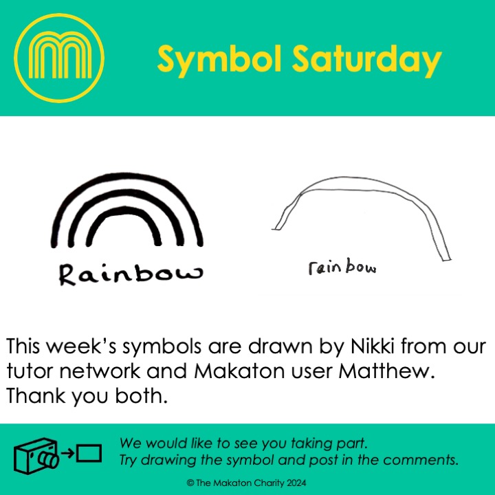 🌟Symbol Saturday🌟  

Rainbow 

#Makaton #SymbolSaturday