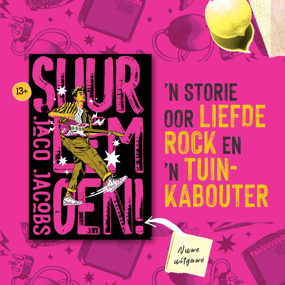 Suurlemoen! deur Jaco Jacobs is terug met ’n vars, nuwe baadjie! Maar moenie worry nie — Tiaan, Zane en die res is nog hier, saam met al die chaos, musiek en lekker lag! 🎸

🍋 Kry jou kopie hier: loom.ly/hXDmN00