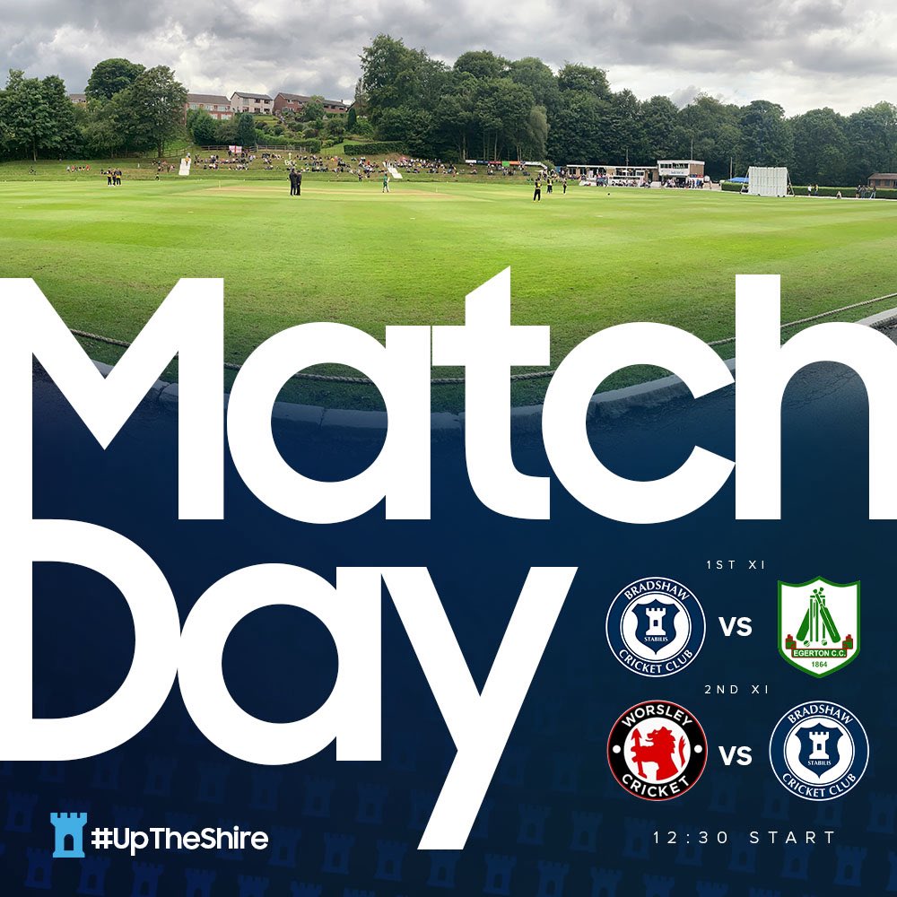 Bradshaw CC (@bradshawcricket) on Twitter photo MATCHDAY🏏
1st XI vs <a href="/EGERTON_CC/">EgertonCricketClub</a> (H)
2nd XI vs <a href="/WorsleyCC/">Worsley Cricket Club</a> (A)
Hopefully the rain goes away and we can get some cricket in! Both games scheduled to start at 12:30pm.
#UpTheShire MATCHDAY🏏
1st XI vs <a href="/EGERTON_CC/">EgertonCricketClub</a> (H)
2nd XI vs <a href="/WorsleyCC/">Worsley Cricket Club</a> (A)
Hopefully the rain goes away and we can get some cricket in! Both games scheduled to start at 12:30pm.
#UpTheShire