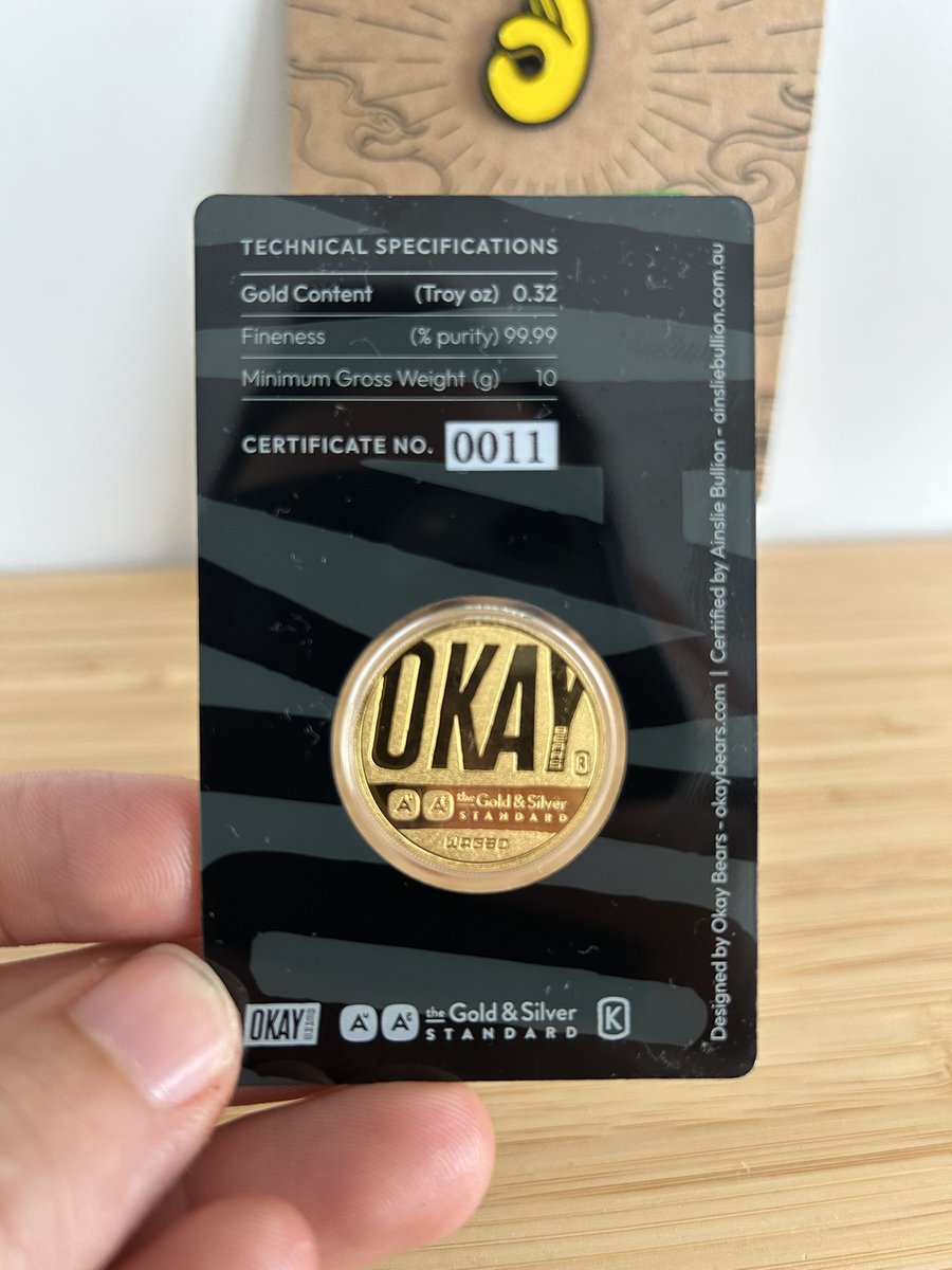 Just landed in the mail… and it’s stunning.

Claims for the Gold Coin are officially BACK.

24K real gold. Limited to 179 pieces.

Pure art. Pure flex.

Claim yours before they disappear.