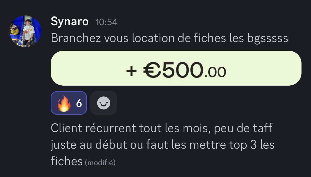 Ça va faire 1 an que <a href="/SynarooFr/">Syna 🏛️</a> vit de Google My Business, il a tout misé sur le côté récurring et ça marche. 

Fier des membres de la formation 🤗